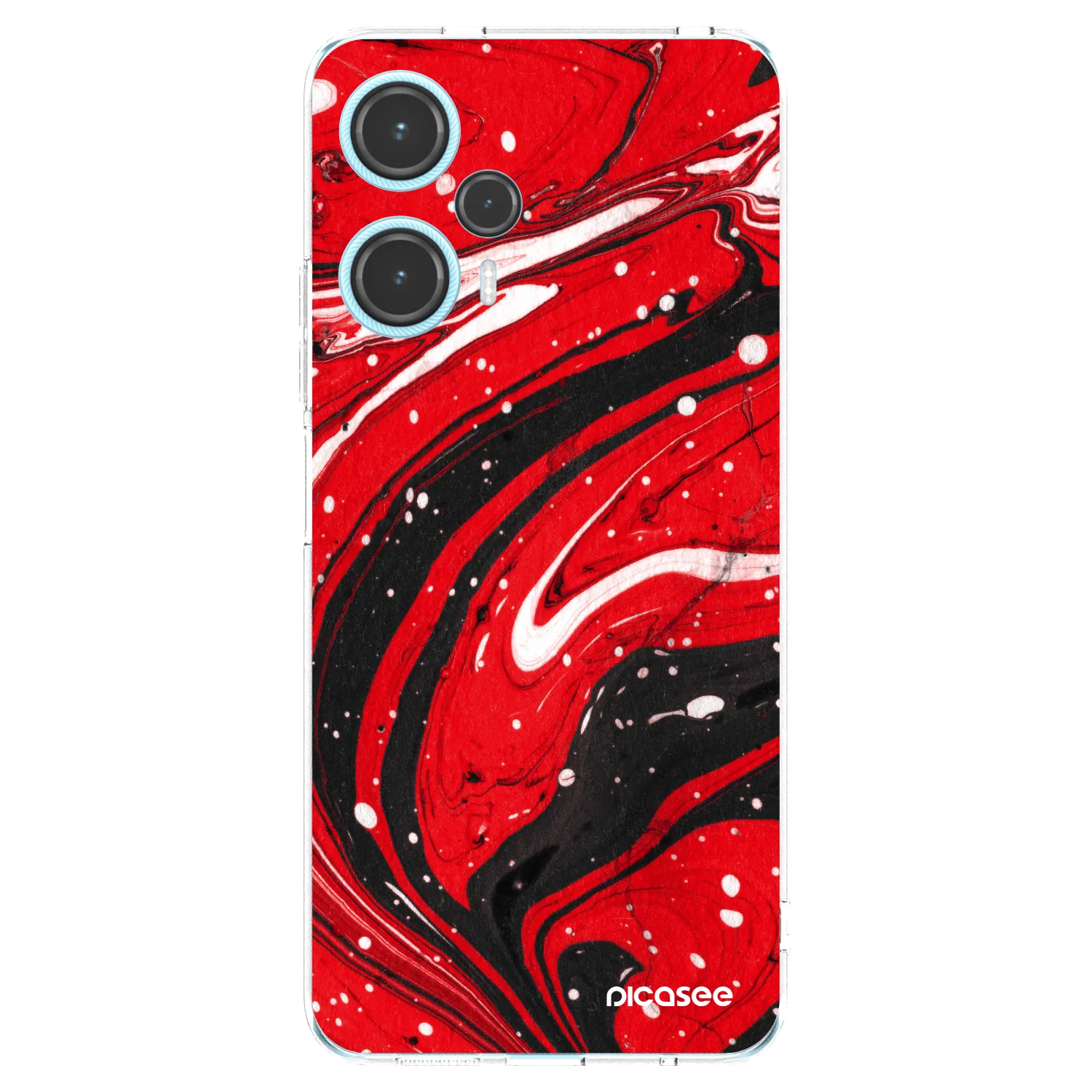 Picasee átlátszó szilikon tok az alábbi mobiltelefonokra Xiaomi Poco F5 - Red black