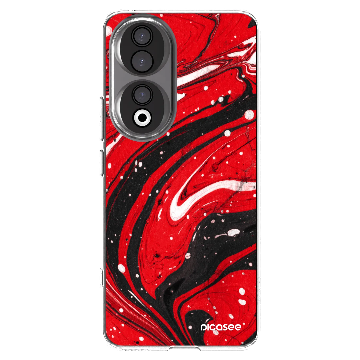Picasee átlátszó szilikon tok az alábbi mobiltelefonokra Honor 90 5G - Red black