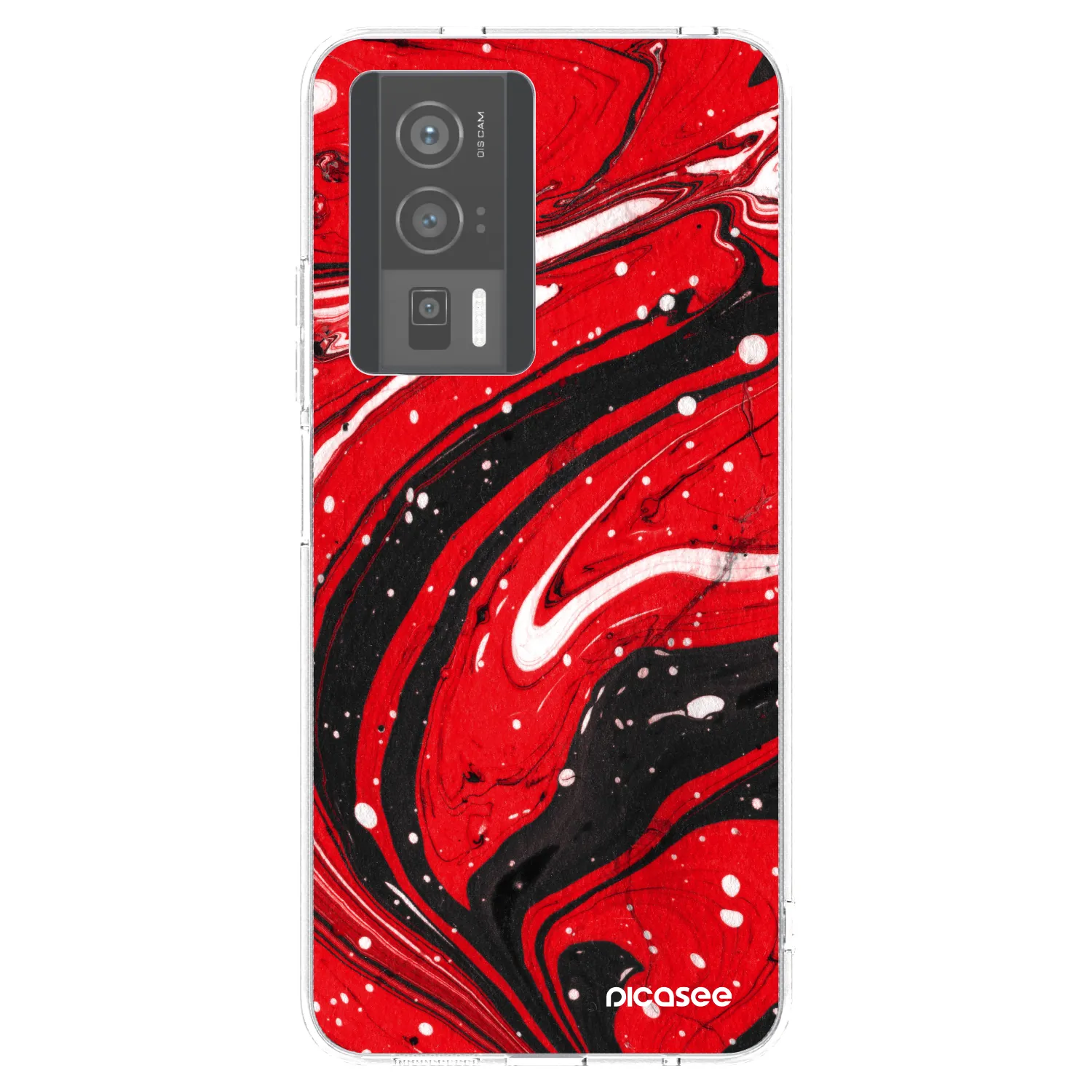 Picasee átlátszó szilikon tok az alábbi mobiltelefonokra Xiaomi Poco F5 Pro 5G - Red black