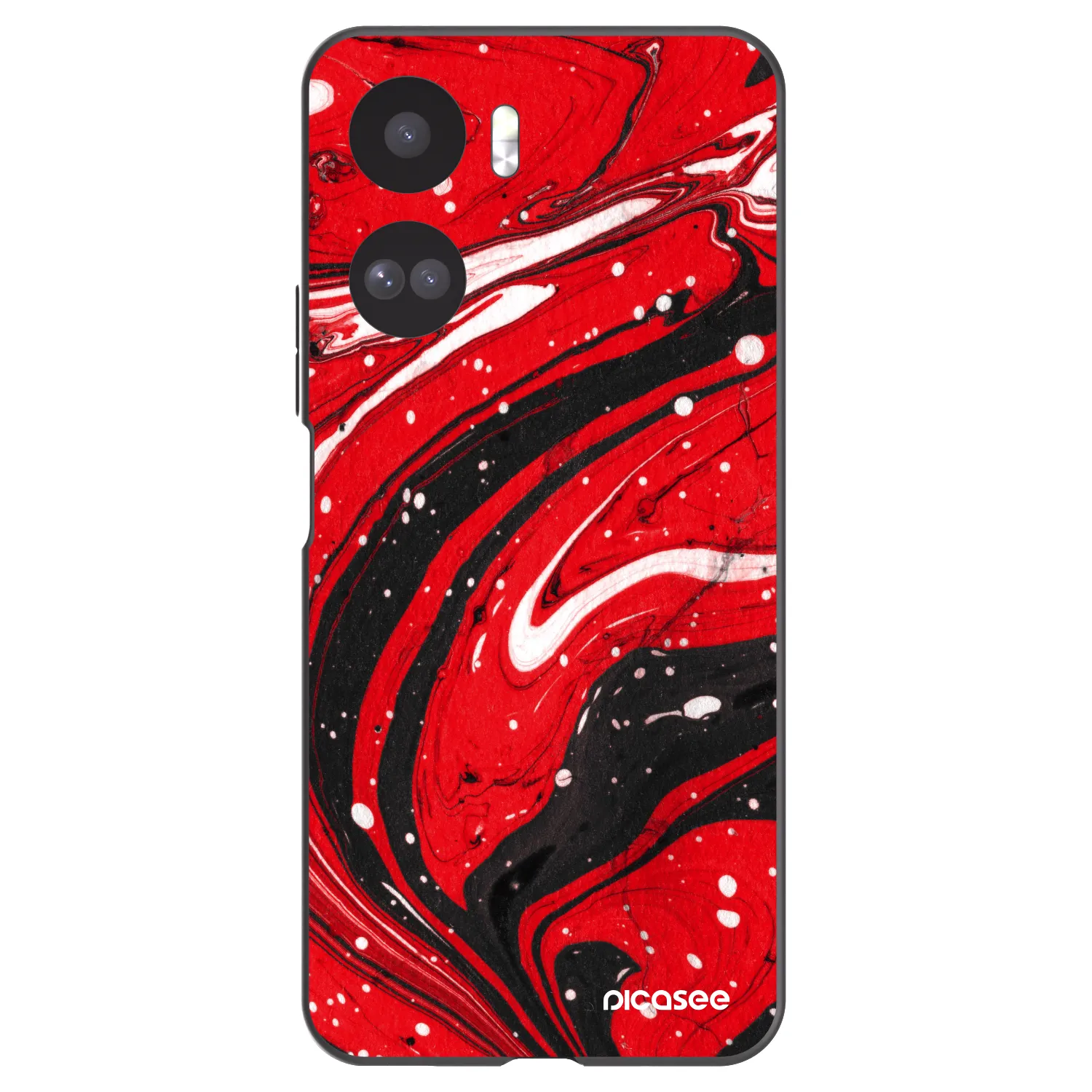 Picasee fekete szilikon tok az alábbi mobiltelefonokra Honor 90 Lite 5G - Red black
