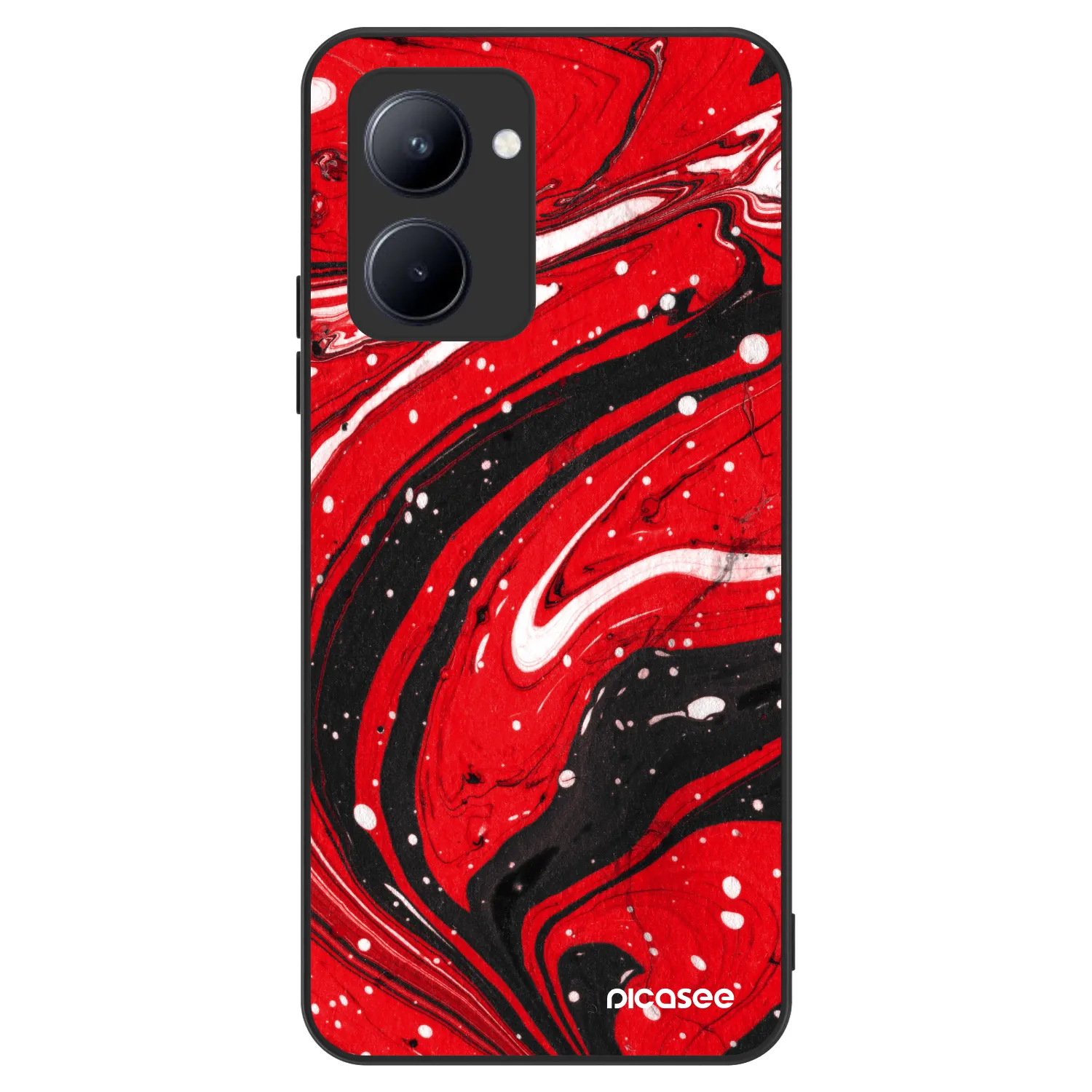 Picasee ULTIMATE CASE Realme C33 (2023) - készülékre - Red black