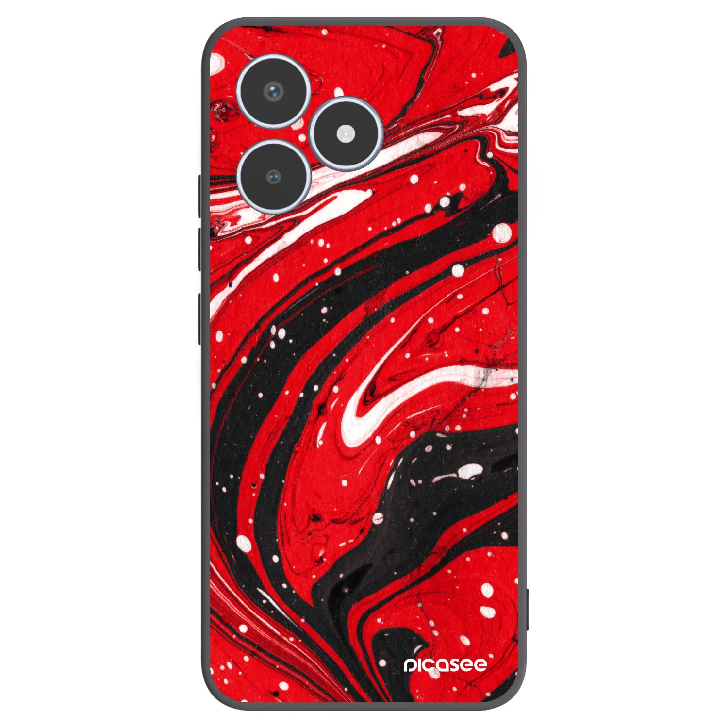 Picasee fekete szilikon tok az alábbi mobiltelefonokra Realme C53 - Red black