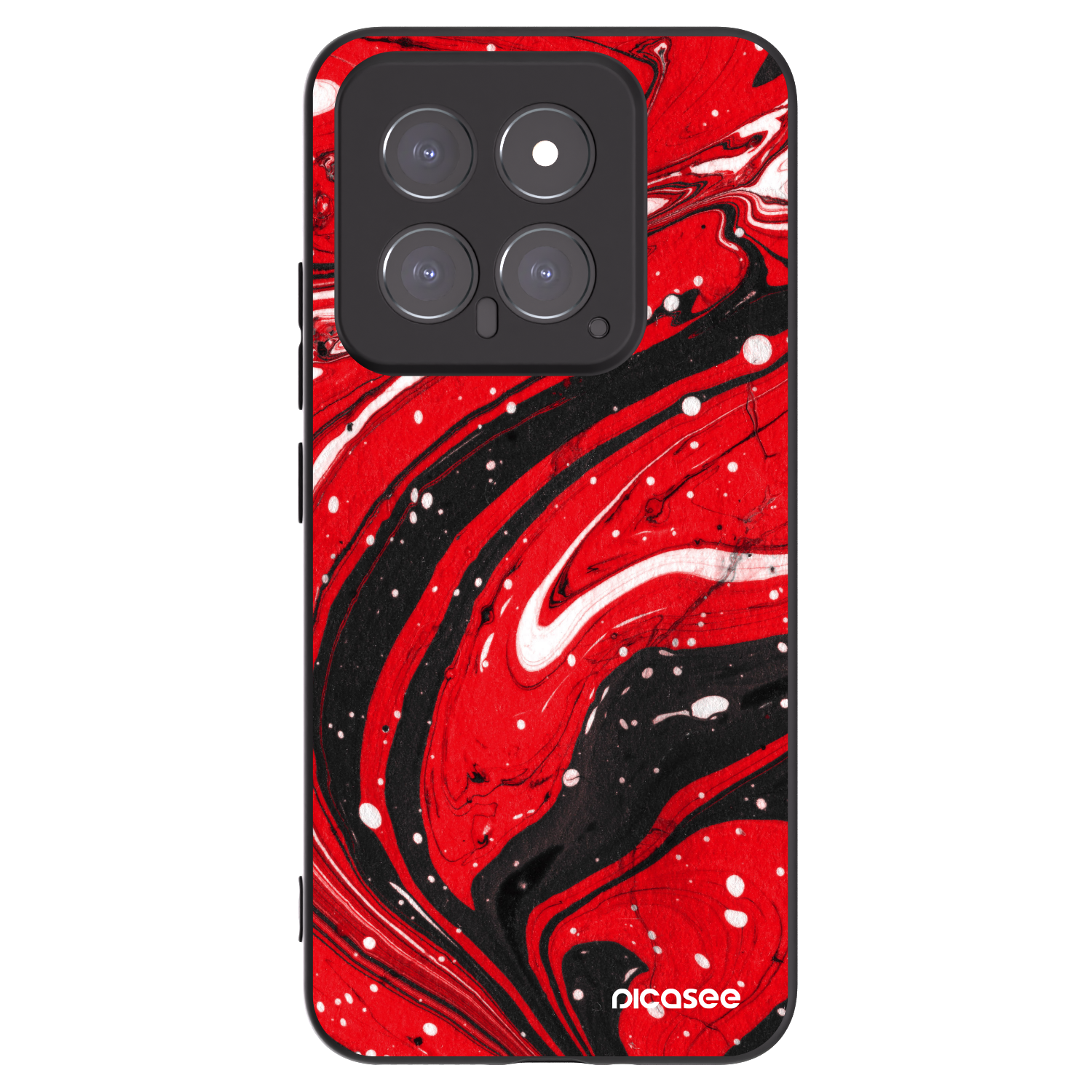 Picasee fekete szilikon tok az alábbi mobiltelefonokra Xiaomi 14 - Red black