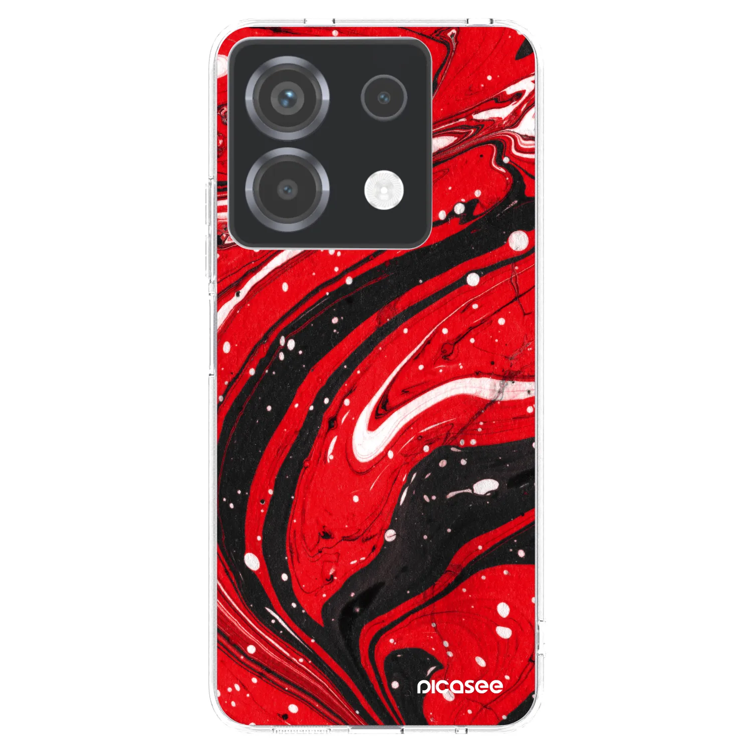 Picasee átlátszó szilikon tok az alábbi mobiltelefonokra Xiaomi Poco X6 - Red black