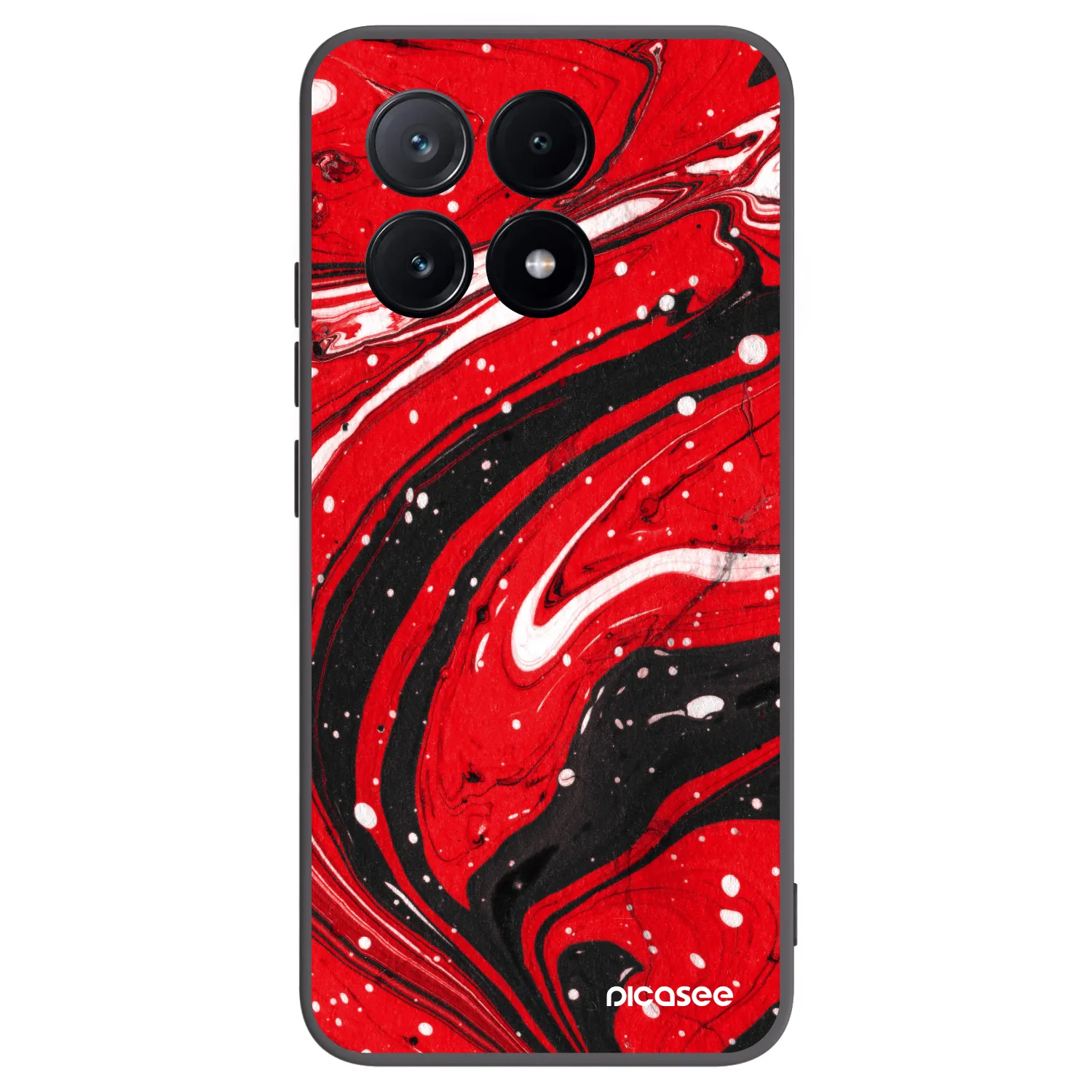 Picasee fekete szilikon tok az alábbi mobiltelefonokra Xiaomi Poco X6 Pro - Red black