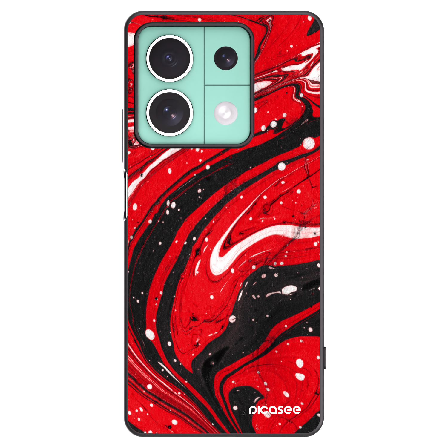 Picasee fekete szilikon tok az alábbi mobiltelefonokra Xiaomi Redmi Note 13 5G - Red black