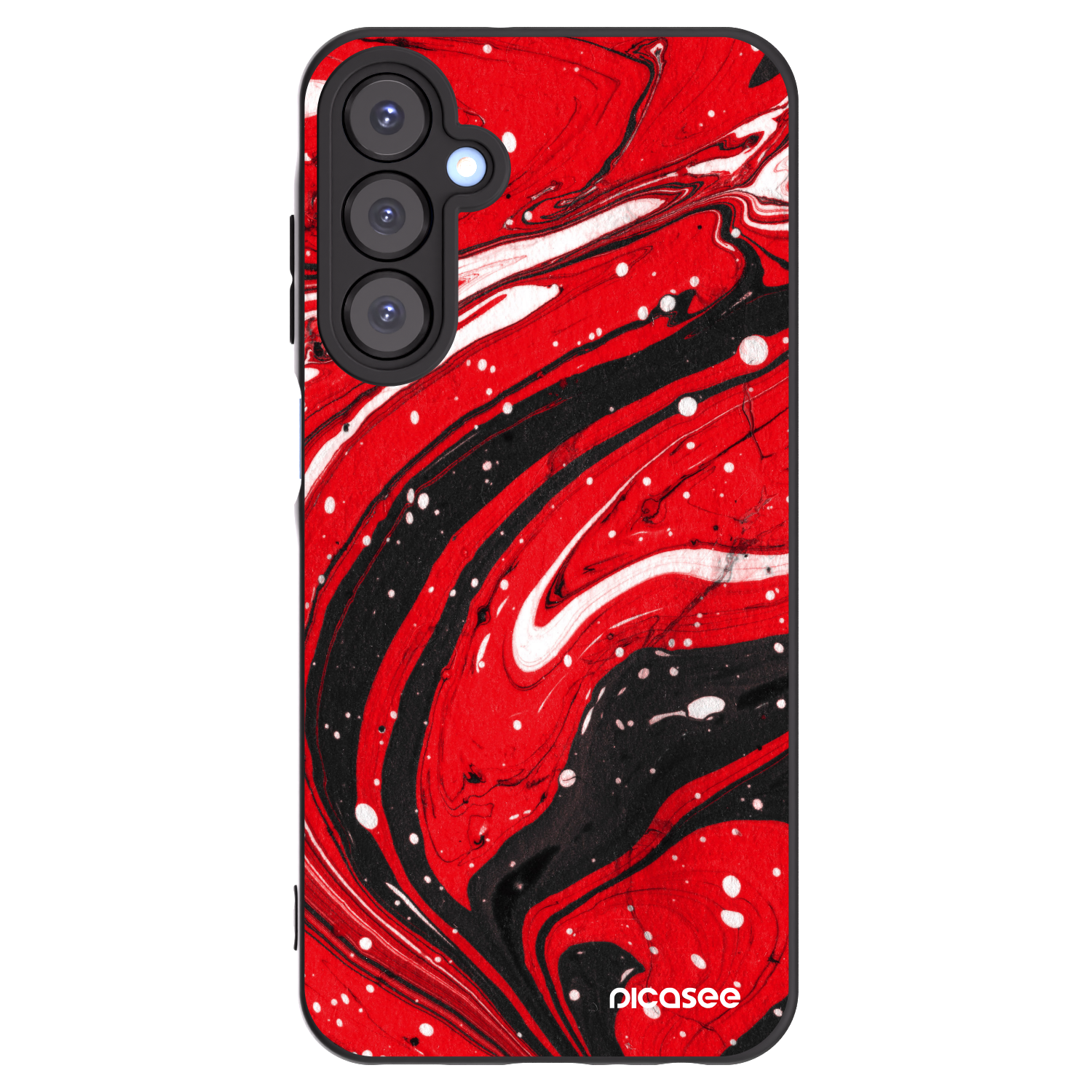 Picasee fekete szilikon tok az alábbi mobiltelefonokra Samsung Galaxy A25 A256B 5G - Red black