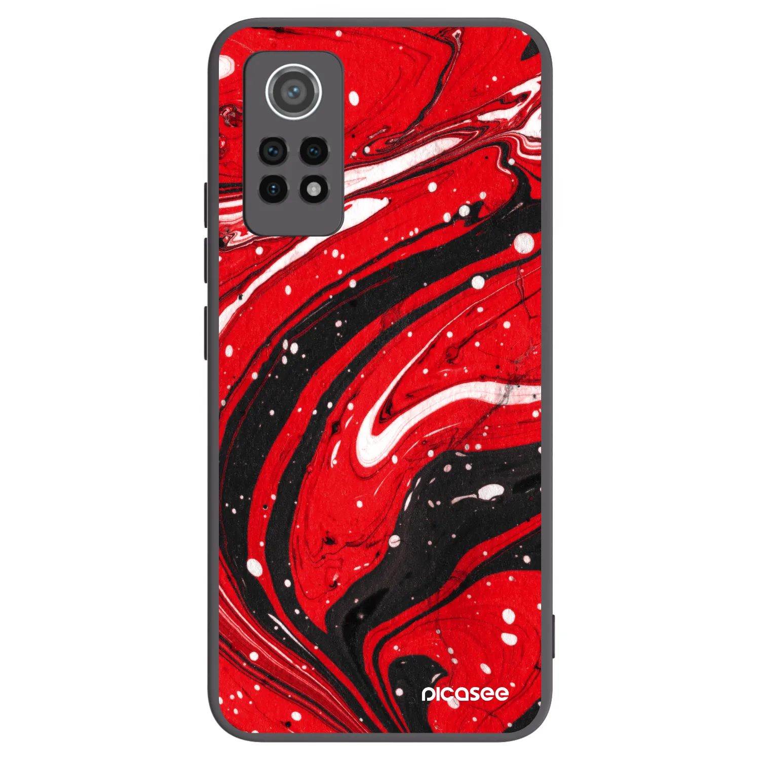 Picasee fekete szilikon tok az alábbi mobiltelefonokra Xiaomi Redmi Note 12 Pro 4G - Red black