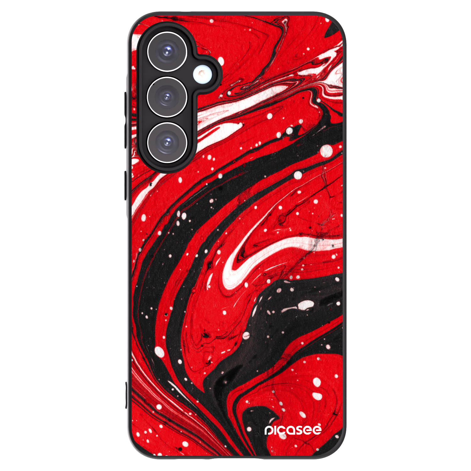 Picasee fekete szilikon tok az alábbi mobiltelefonokra Samsung Galaxy A55 5G A556B - Red black