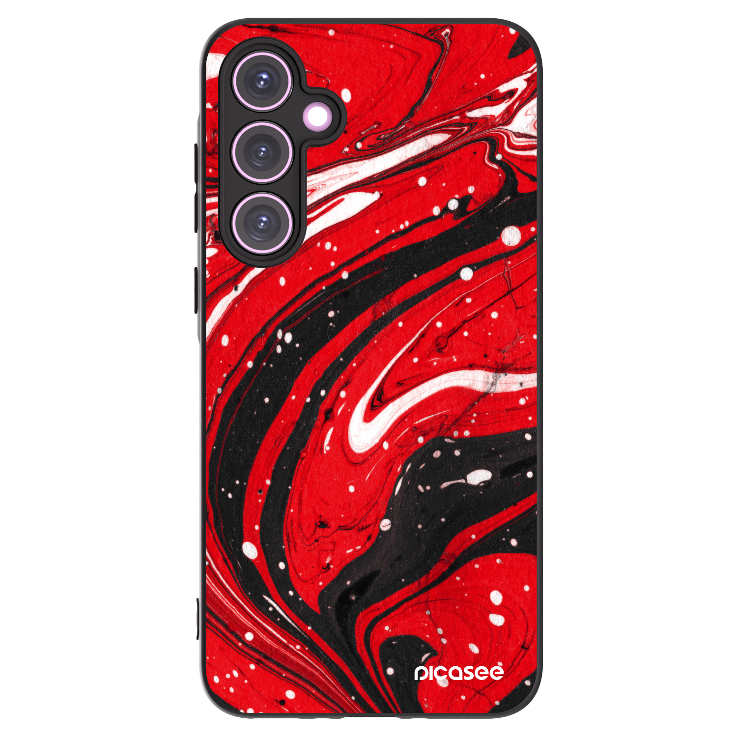Picasee fekete szilikon tok az alábbi mobiltelefonokra Samsung Galaxy A35 5G A356B - Red black