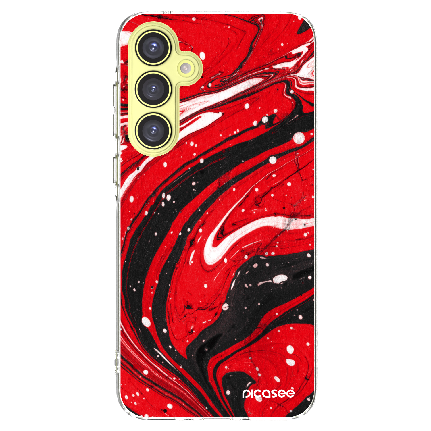 Picasee átlátszó szilikon tok az alábbi mobiltelefonokra Samsung Galaxy A35 5G A356B - Red black
