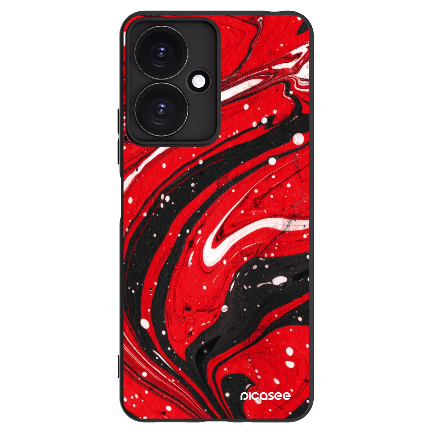 Picasee fekete szilikon tok az alábbi mobiltelefonokra Xiaomi Redmi 13C 5G - Red black