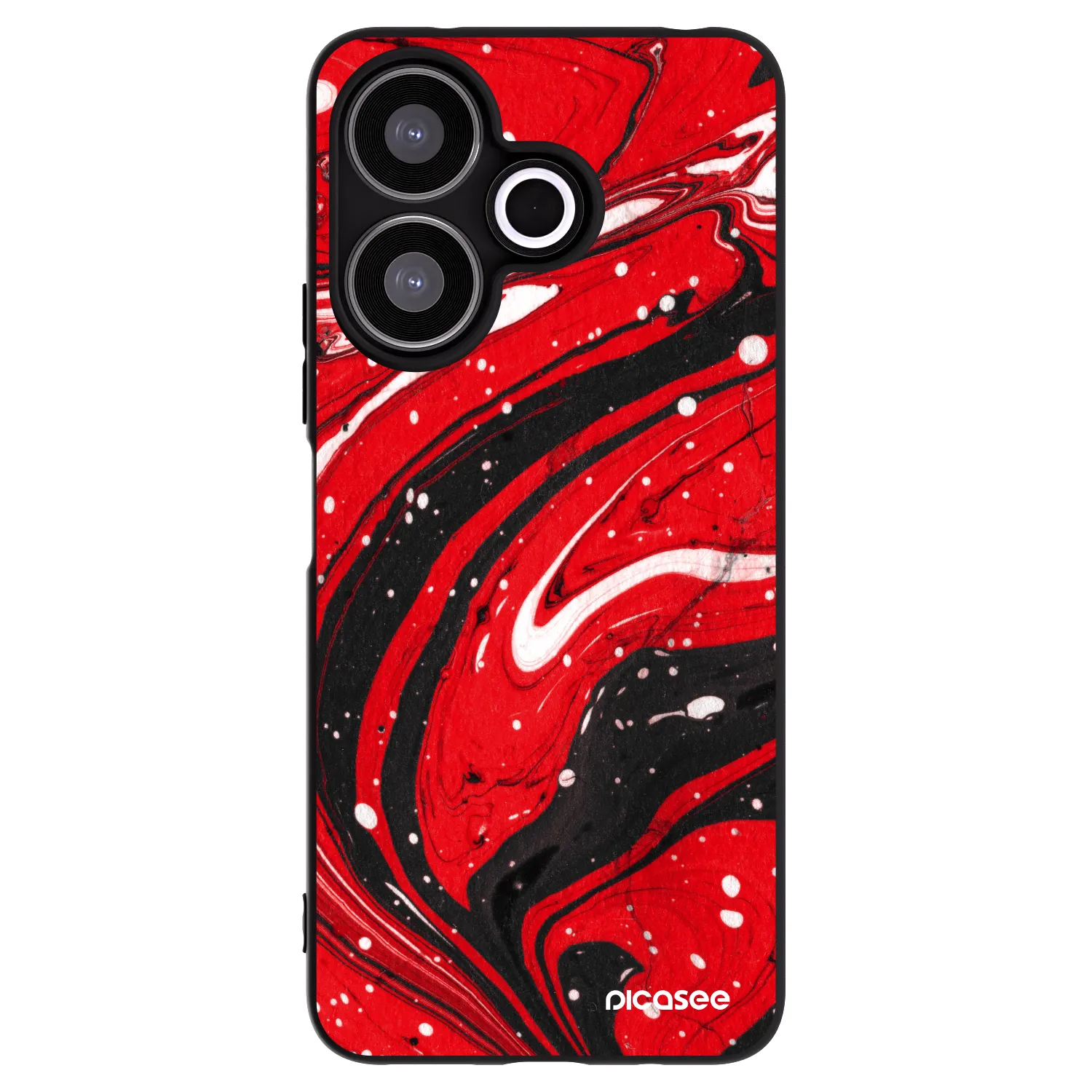 Picasee fekete szilikon tok az alábbi mobiltelefonokra Xiaomi Redmi 13 4G - Red black