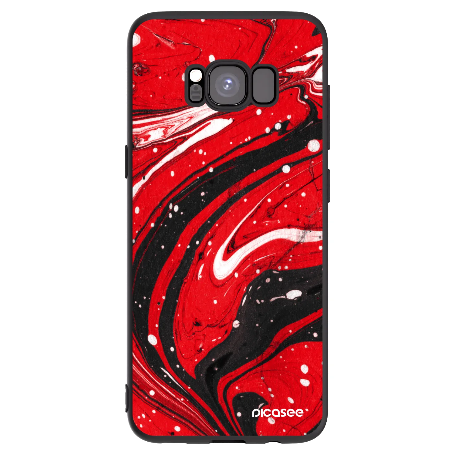 Picasee fekete szilikon tok az alábbi mobiltelefonokra Samsung Galaxy S8 G950F - Red black