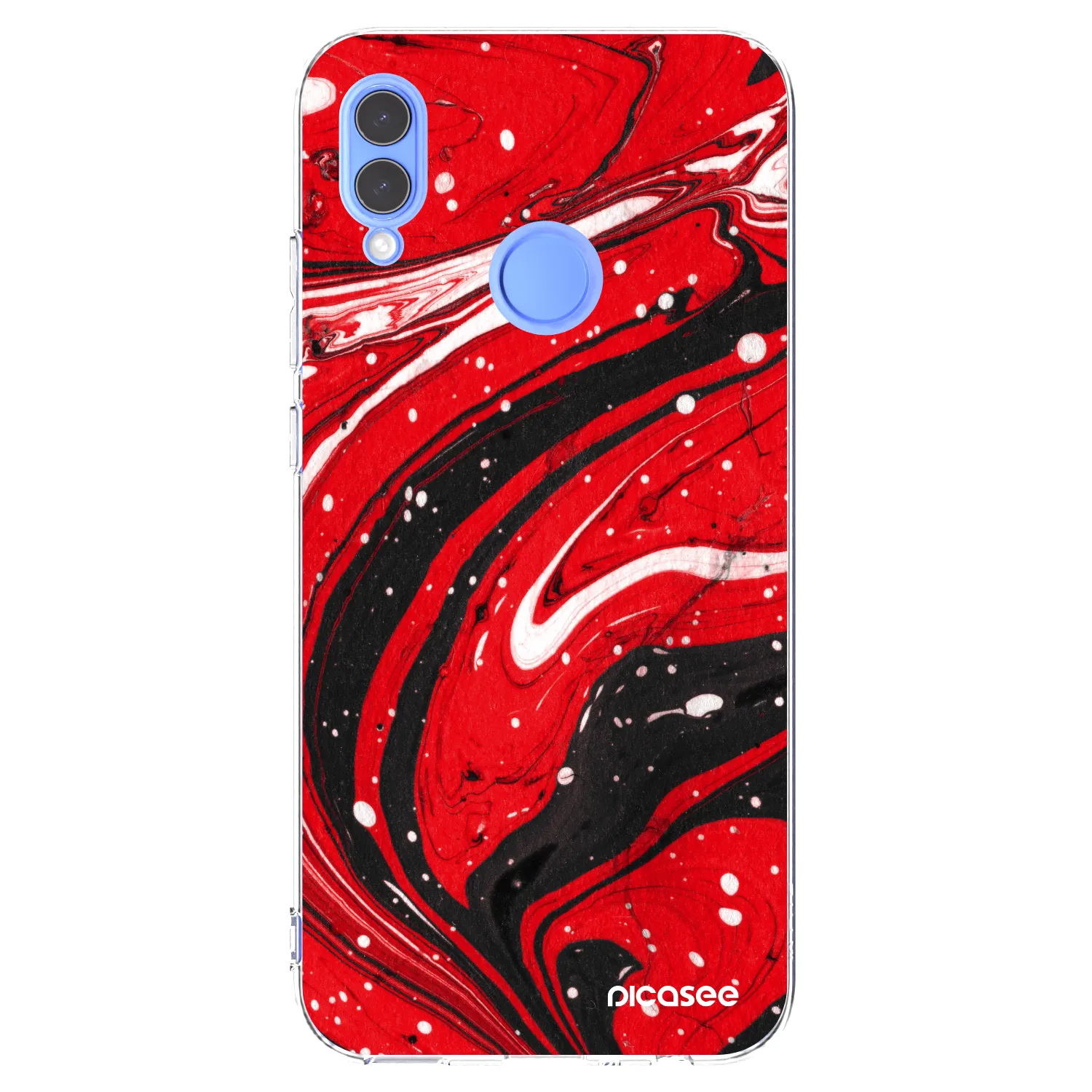 Picasee átlátszó szilikon tok az alábbi mobiltelefonokra Huawei P Smart 2019 - Red black