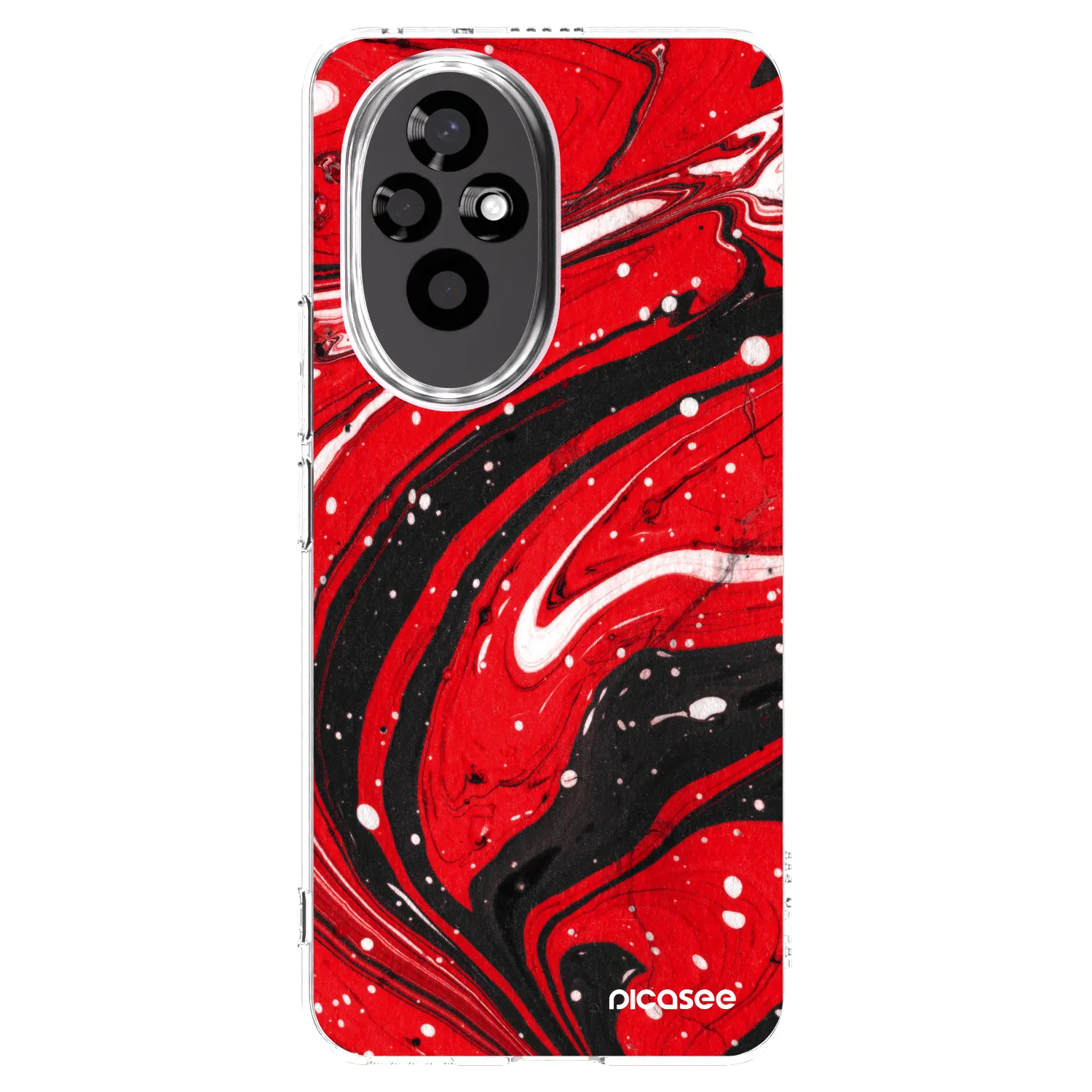 Picasee átlátszó szilikon tok az alábbi mobiltelefonokra Honor 200 5G - Red black