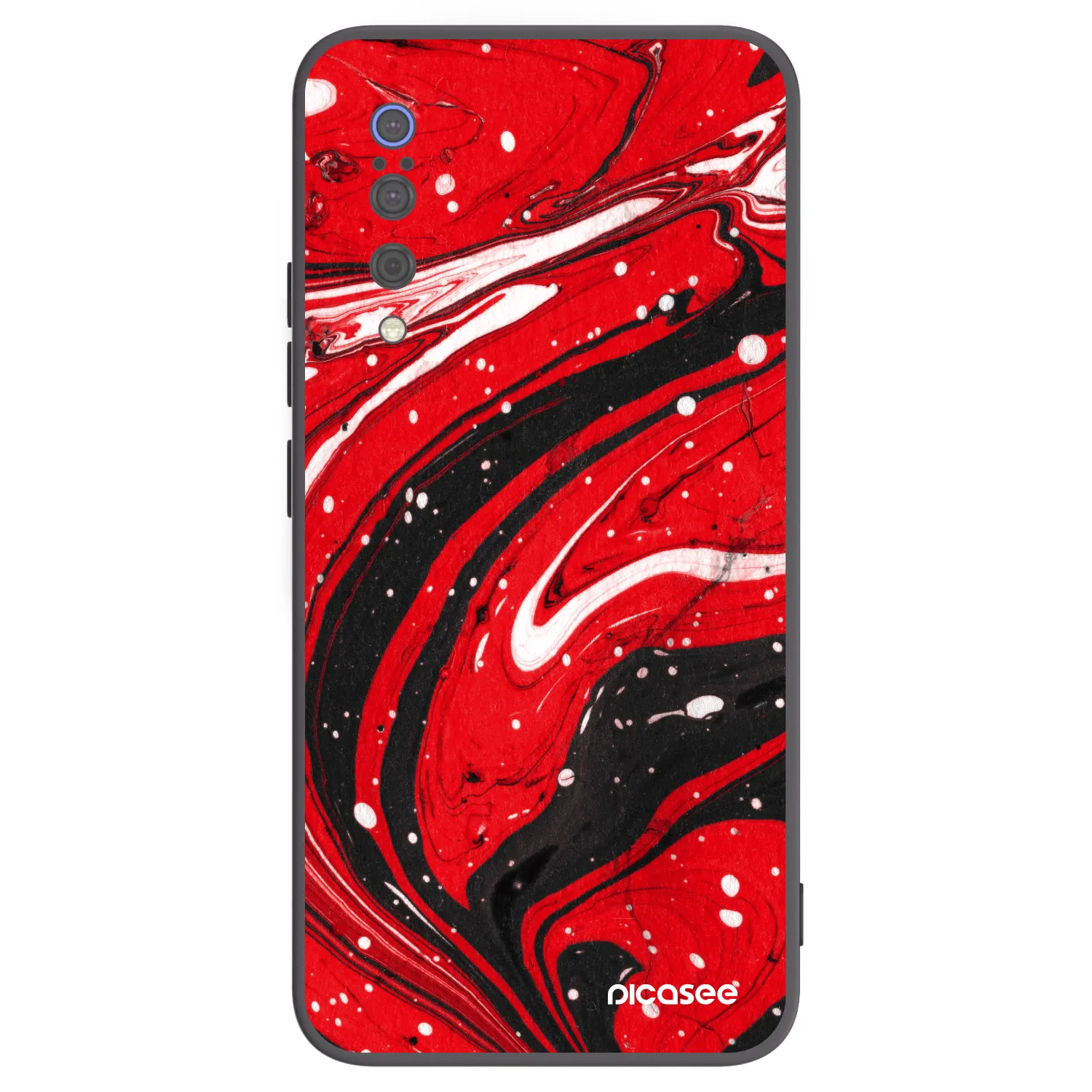 Picasee fekete szilikon tok az alábbi mobiltelefonokra Xiaomi Mi 9 - Red black