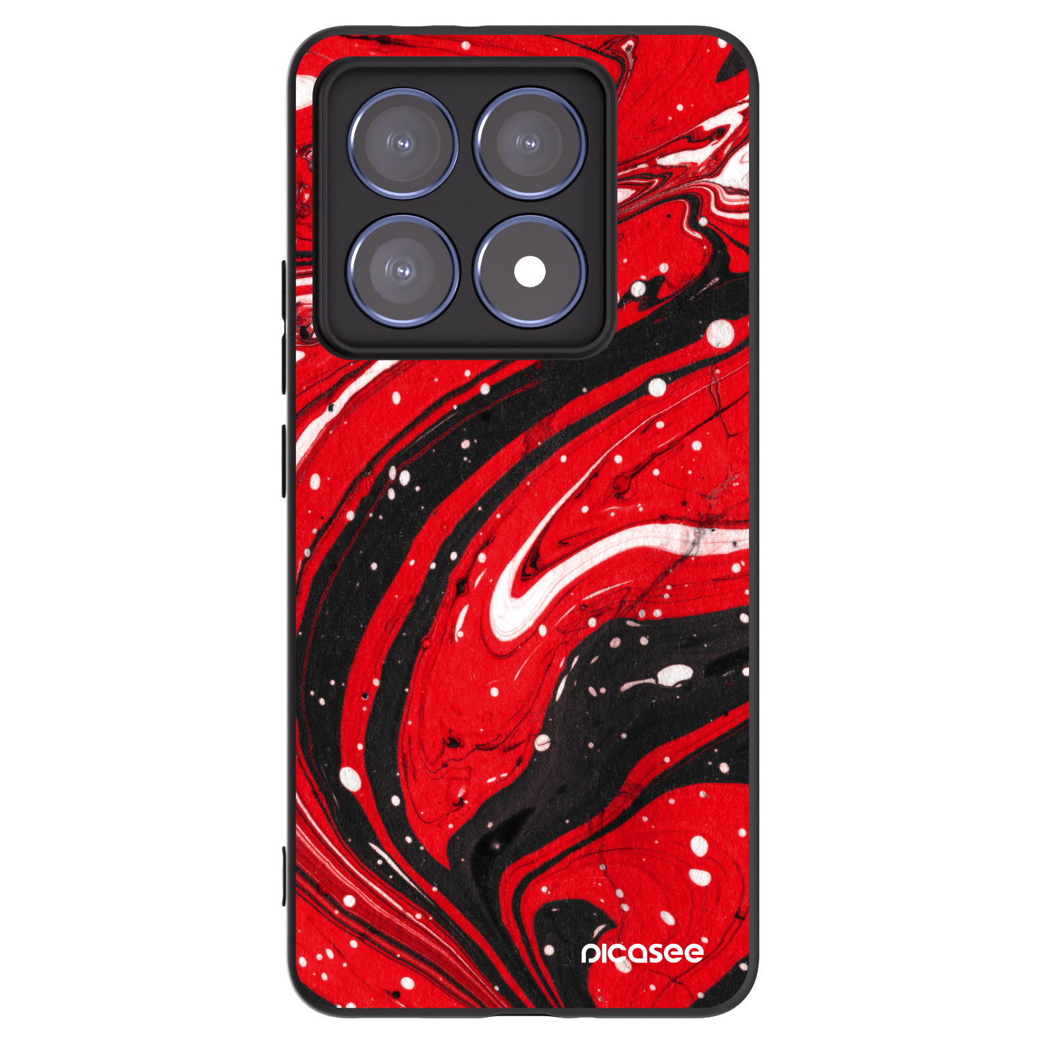 Picasee fekete szilikon tok az alábbi mobiltelefonokra Xiaomi 14T Pro - Red black