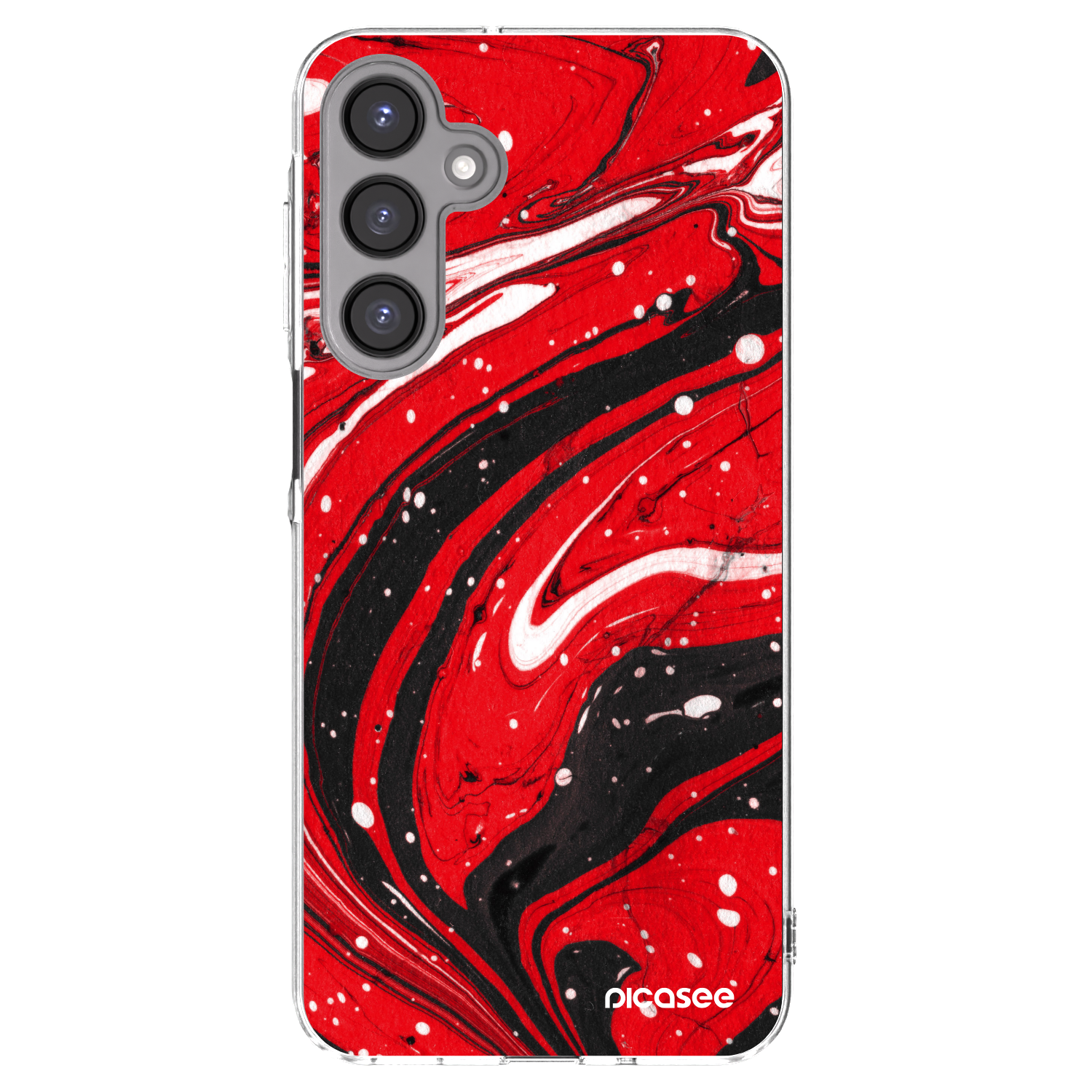 Picasee átlátszó szilikon tok az alábbi mobiltelefonokra Samsung Galaxy A16 5G - Red black