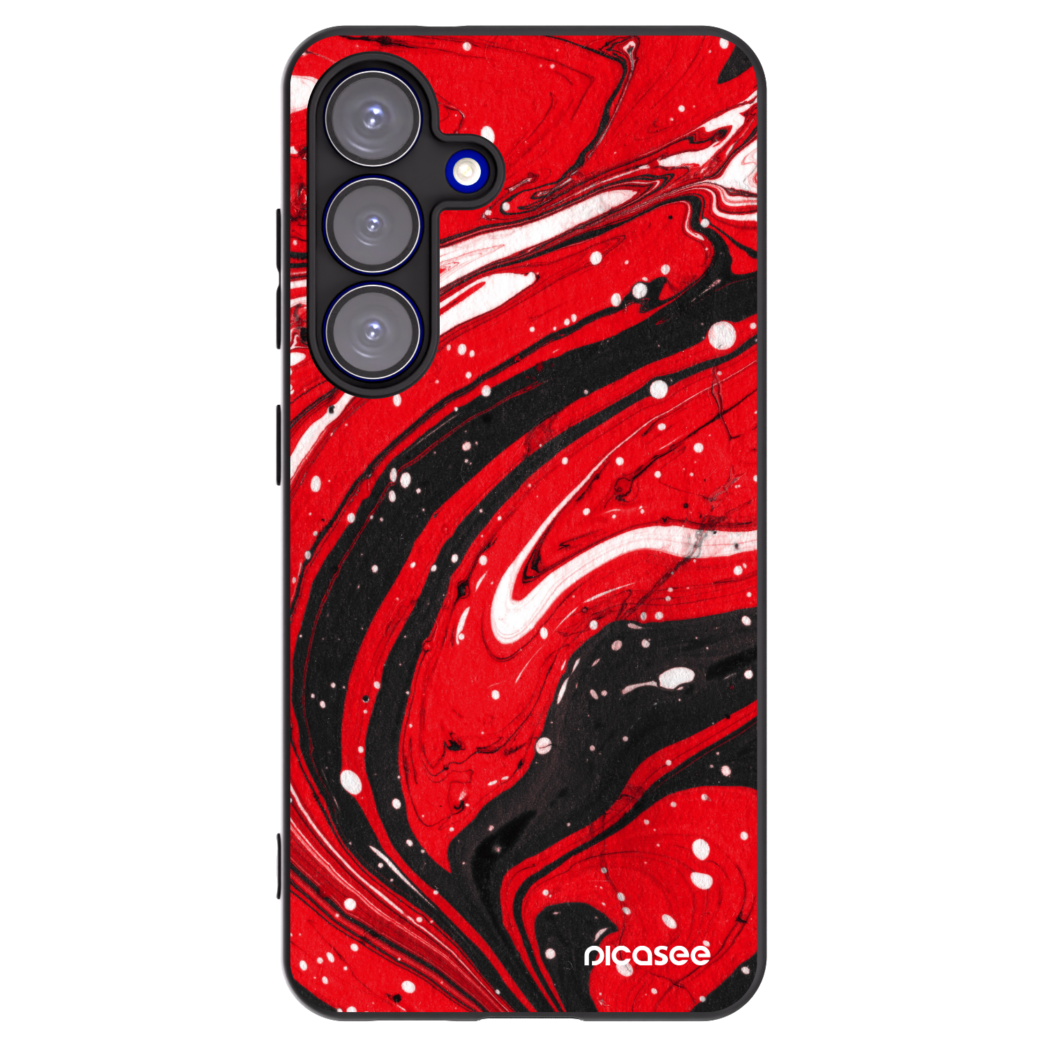 Picasee fekete szilikon tok az alábbi mobiltelefonokra Samsung Galaxy S25 5G - Red black