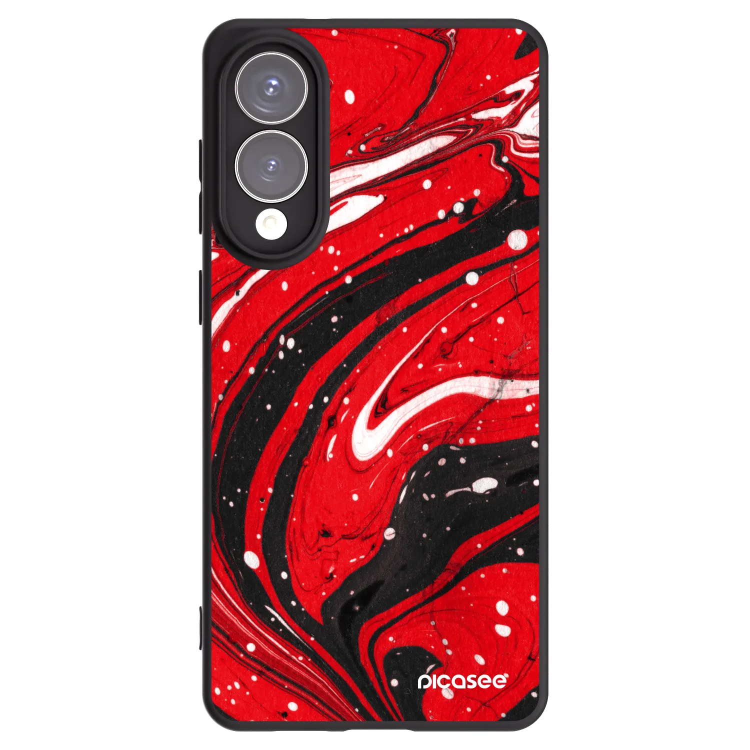 Picasee fekete szilikon tok az alábbi mobiltelefonokra Samsung Galaxy S25 Edge 5G - Red black