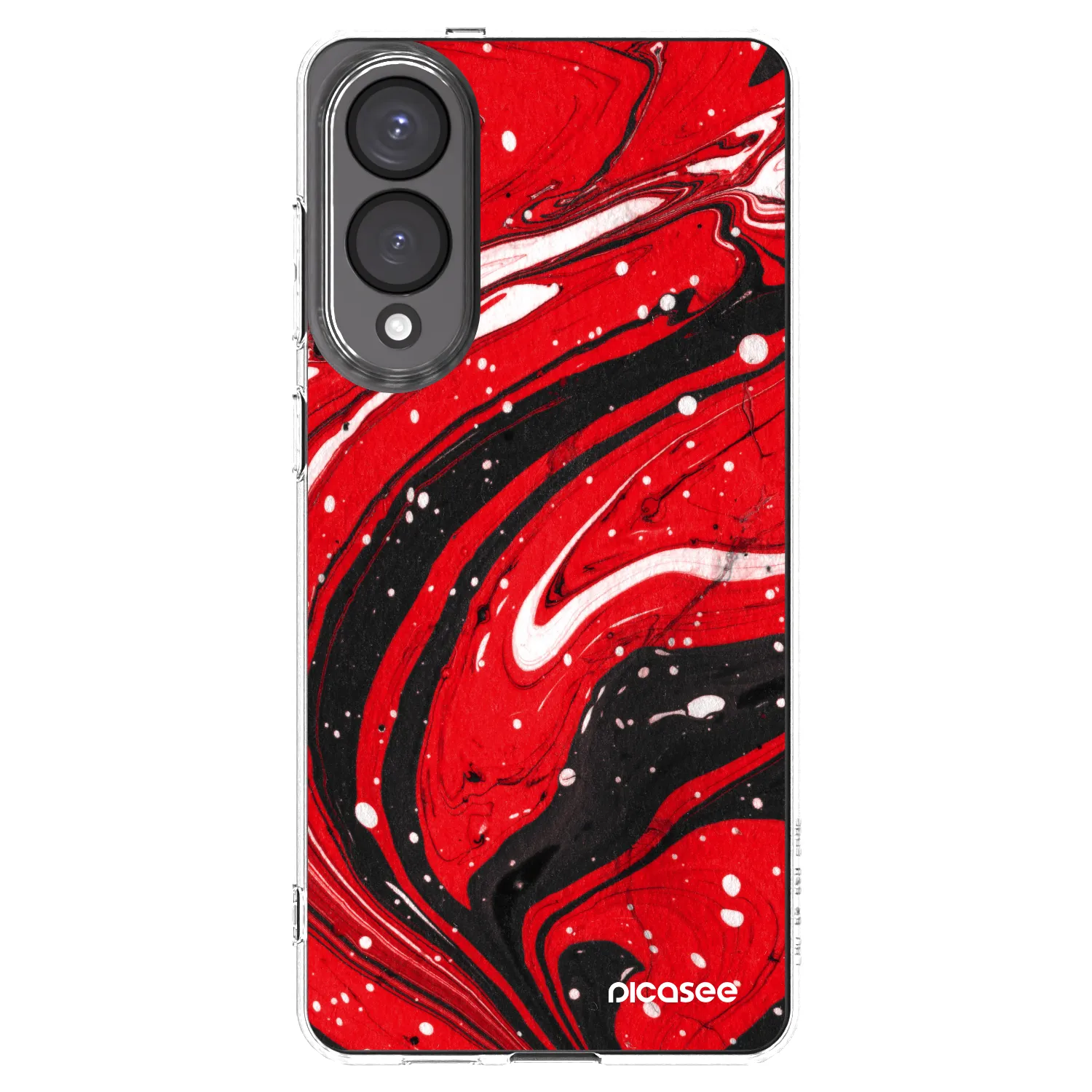 Picasee átlátszó szilikon tok az alábbi mobiltelefonokra Samsung Galaxy S25 Edge 5G - Red black