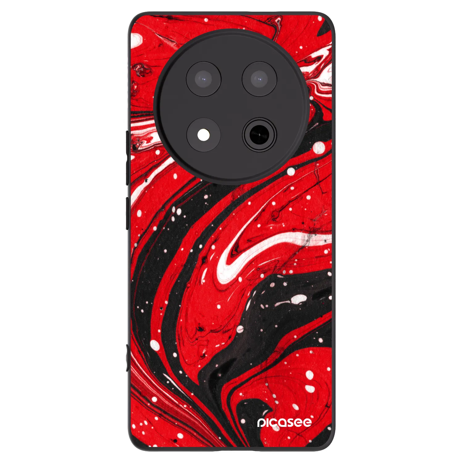 Picasee fekete szilikon tok az alábbi mobiltelefonokra Honor Magic7 Lite 5G - Red black