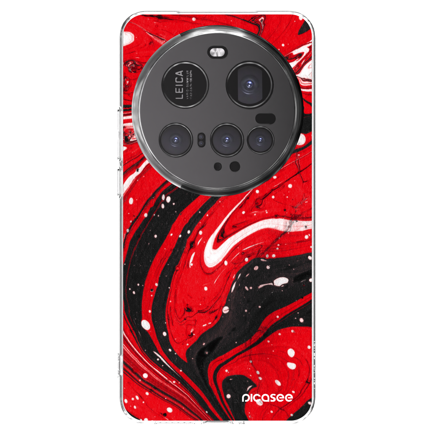 Picasee átlátszó szilikon tok az alábbi mobiltelefonokra Xiaomi 15 Ultra - Red black