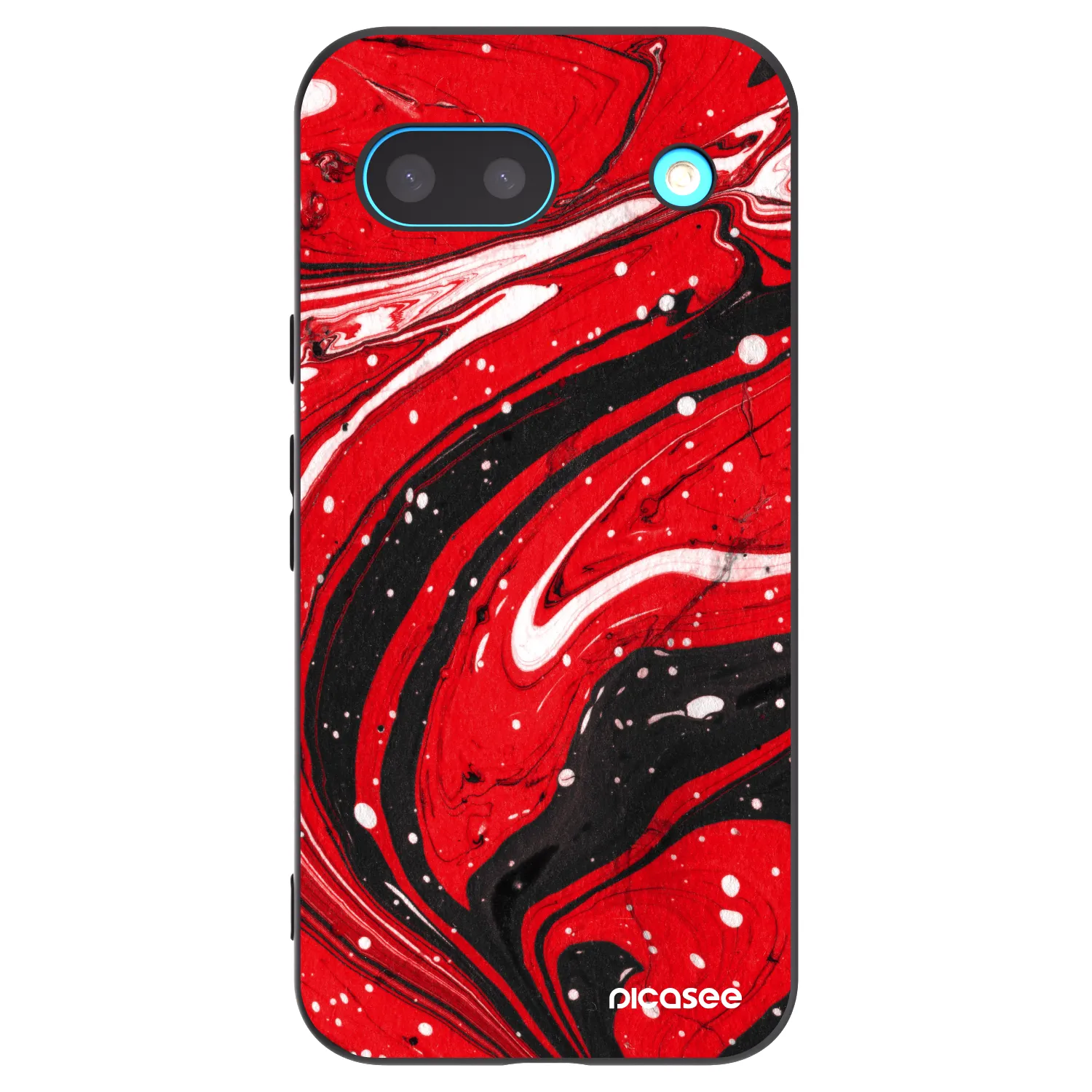 Picasee fekete szilikon tok az alábbi mobiltelefonokra Google Pixel 8a - Red black