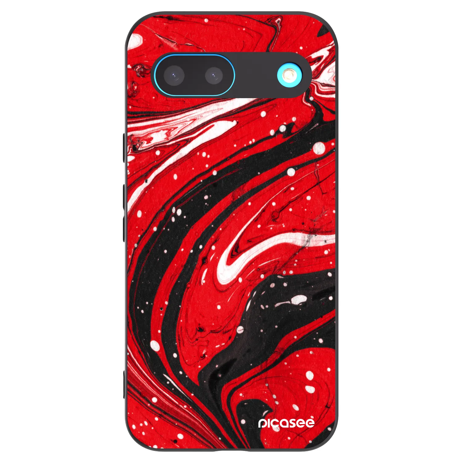 Picasee fekete szilikon tok az alábbi mobiltelefonokra Google Pixel 8 - Red black