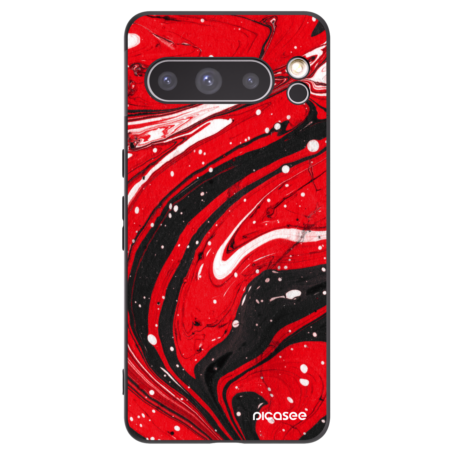 Picasee fekete szilikon tok az alábbi mobiltelefonokra Google Pixel 8 Pro - Red black
