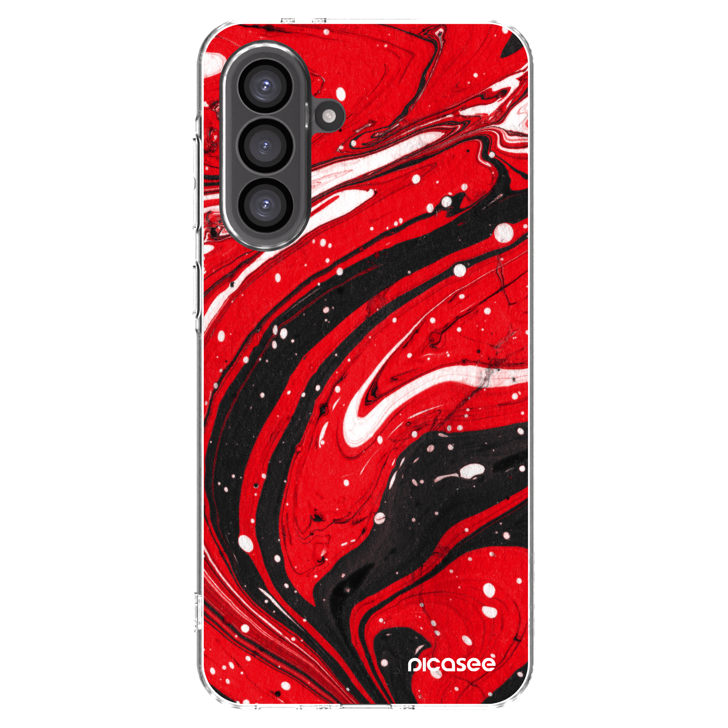 Picasee átlátszó szilikon tok az alábbi mobiltelefonokra Samsung Galaxy A36 5G - Red black