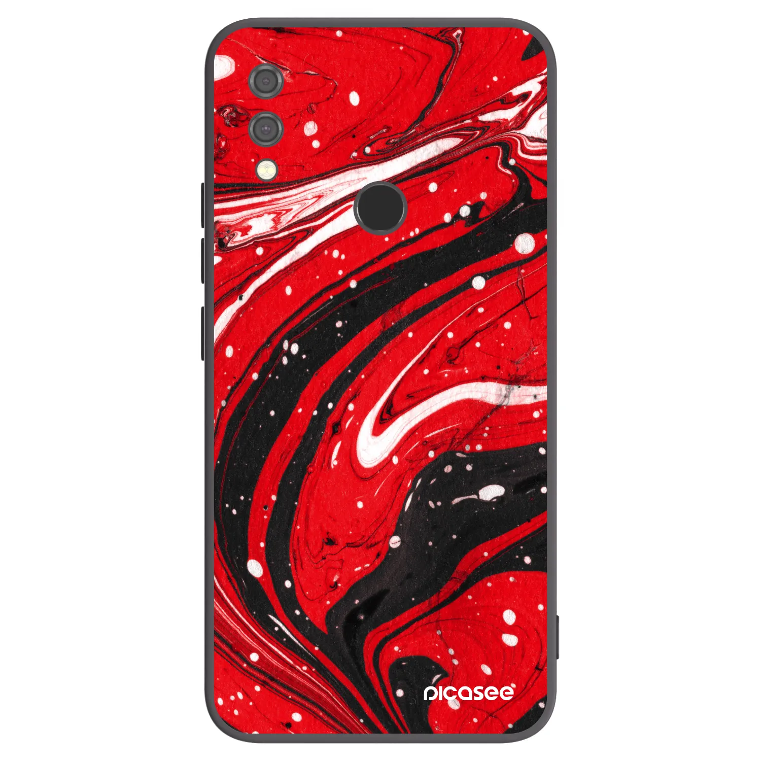 Picasee fekete szilikon tok az alábbi mobiltelefonokra Xiaomi Redmi Note 7 - Red black
