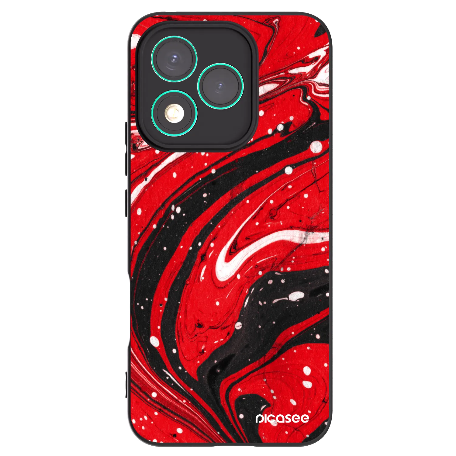 Picasee fekete szilikon tok az alábbi mobiltelefonokra Honor 400 Lite 5G - Red black
