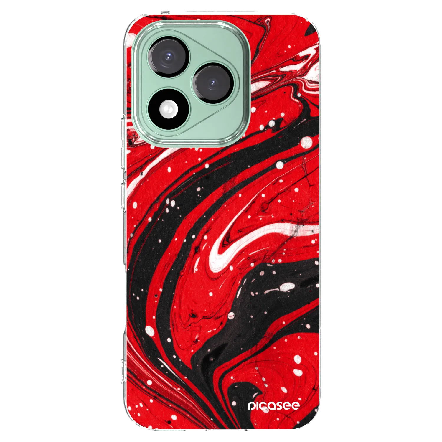 Picasee átlátszó szilikon tok az alábbi mobiltelefonokra Honor 400 Lite 5G - Red black