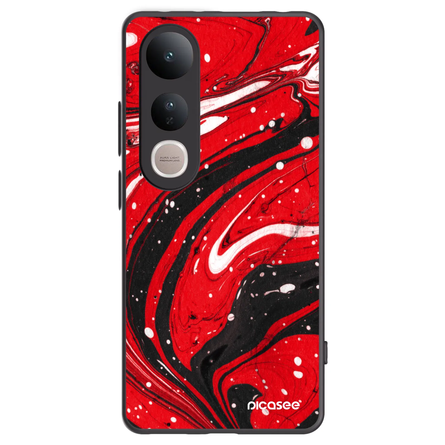 Picasee fekete szilikon tok az alábbi mobiltelefonokra Vivo V50 Lite 5G - Red black