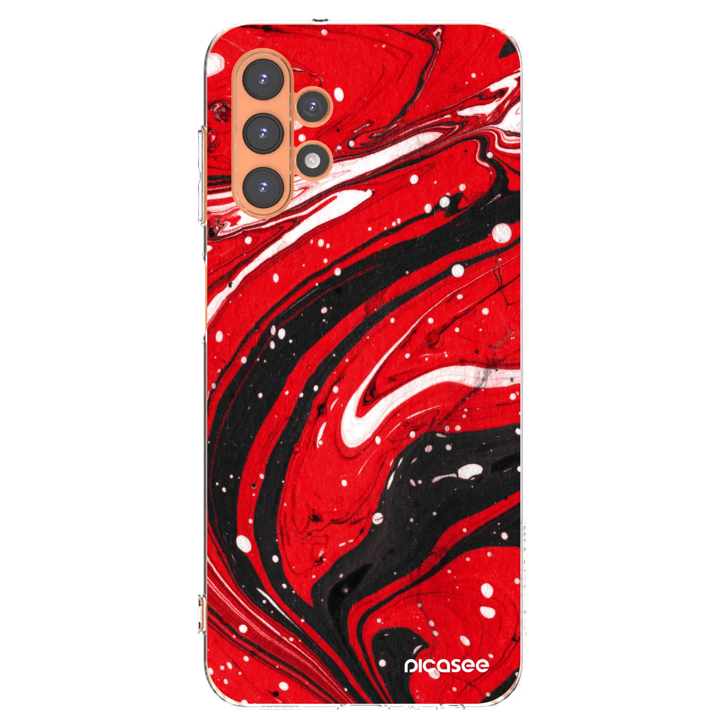 Picasee átlátszó szilikon tok az alábbi mobiltelefonokra Samsung Galaxy A13 5G - Red black