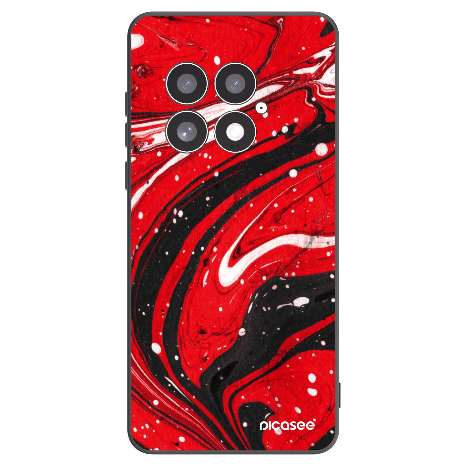 Picasee fekete szilikon tok az alábbi mobiltelefonokra OnePlus 13 5G - Red black