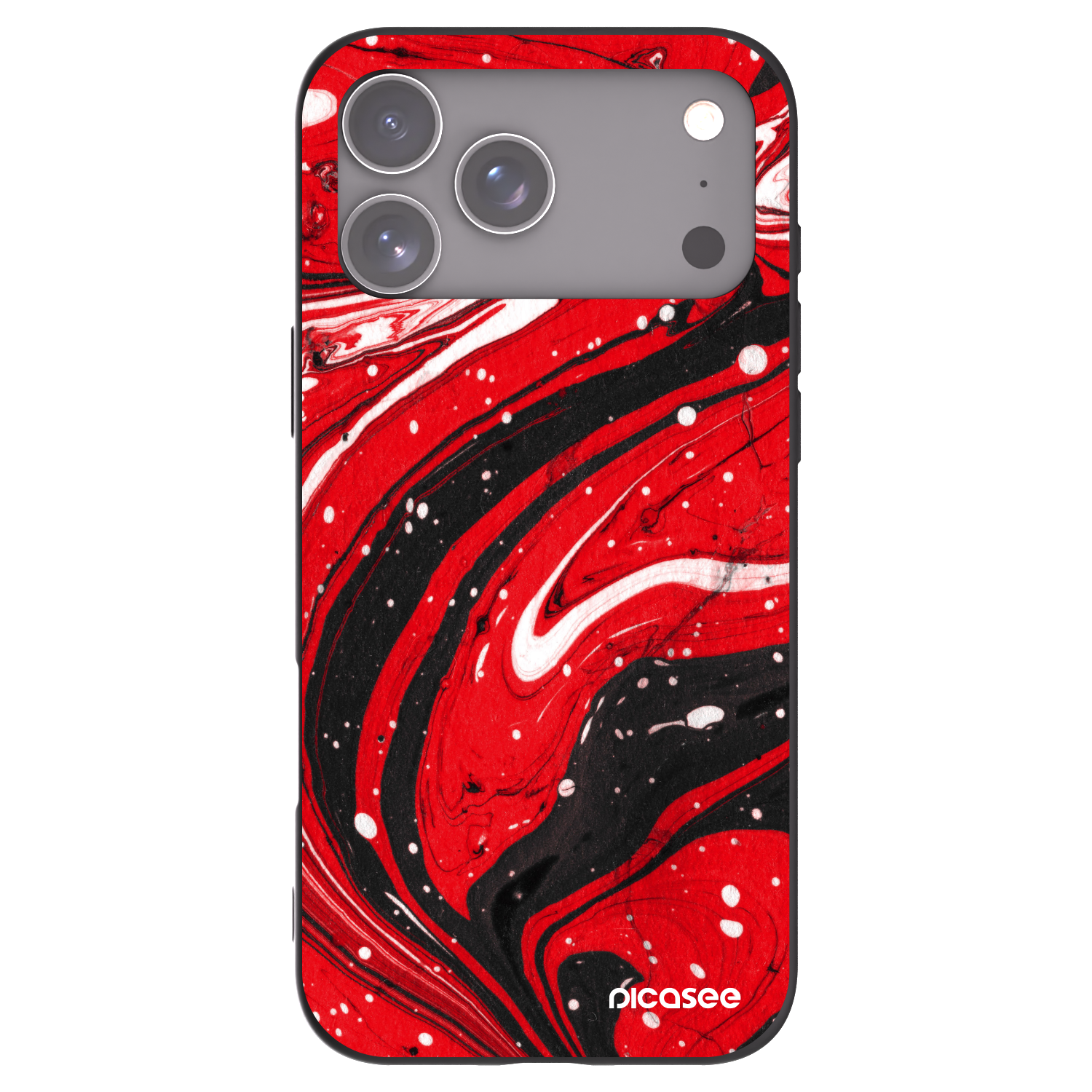 Picasee fekete szilikon tok az alábbi mobiltelefonokra Apple iPhone 17 Pro Max - Red black
