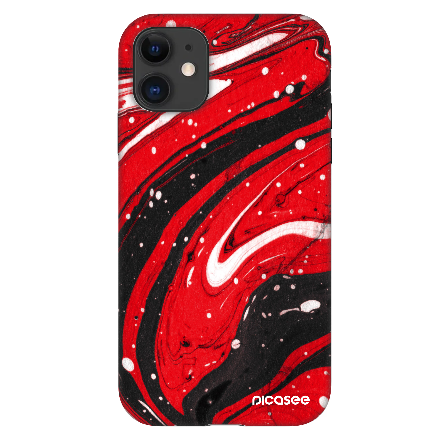 Picasee Fashion Case Apple iPhone 11 - Red black