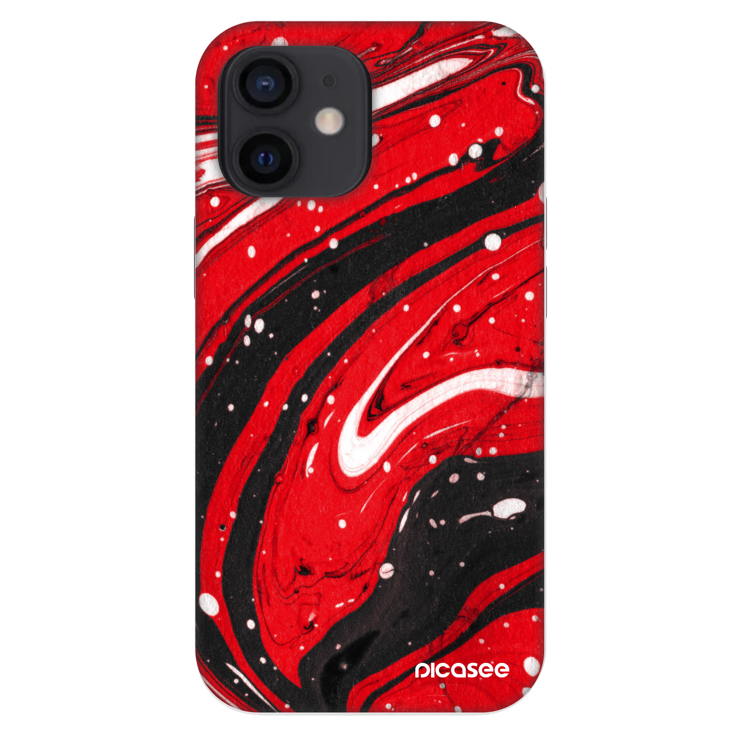 Picasee Fashion Case Apple iPhone 12 mini - Red black