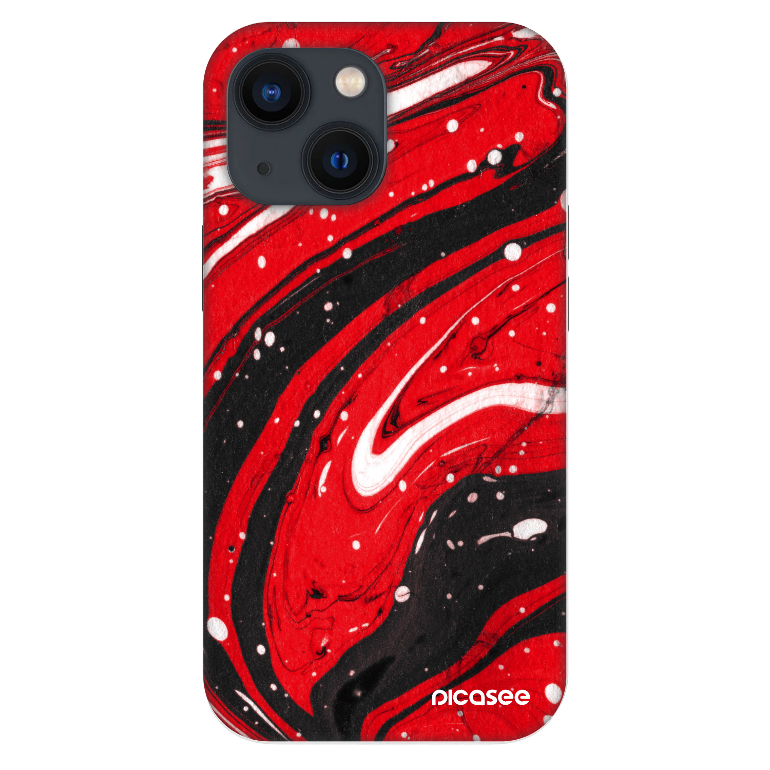 Picasee Fashion Case Apple iPhone 13 mini - Red black