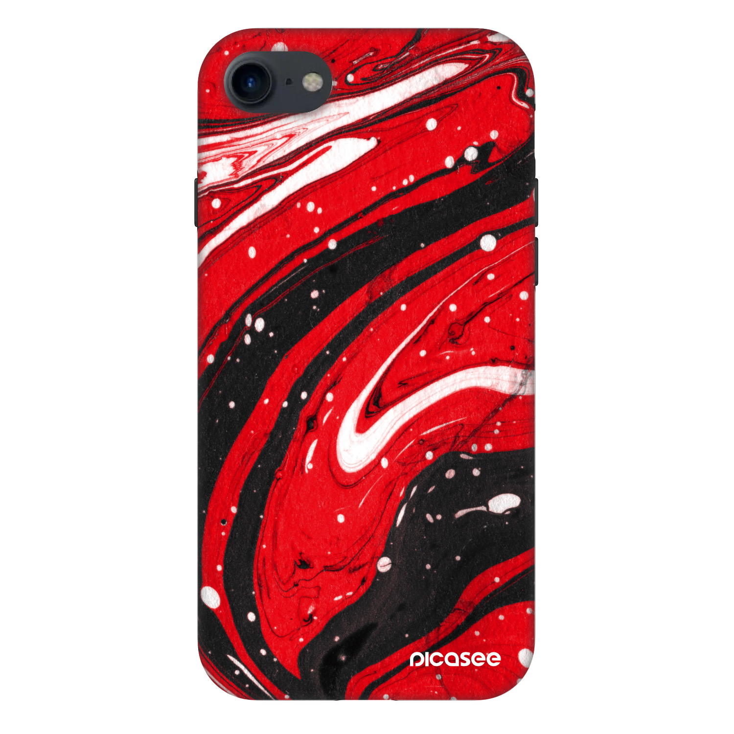Picasee Fashion Case Apple iPhone 8 - Red black