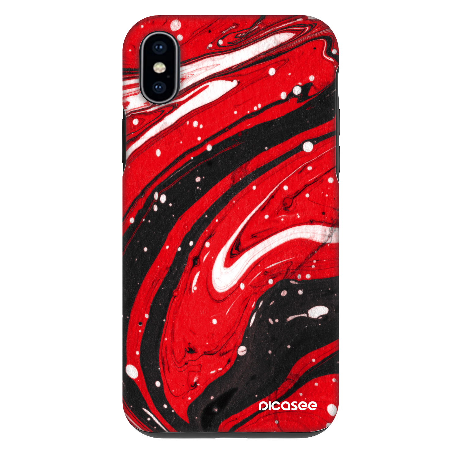 Picasee Fashion Case Apple iPhone XS Max - Red black