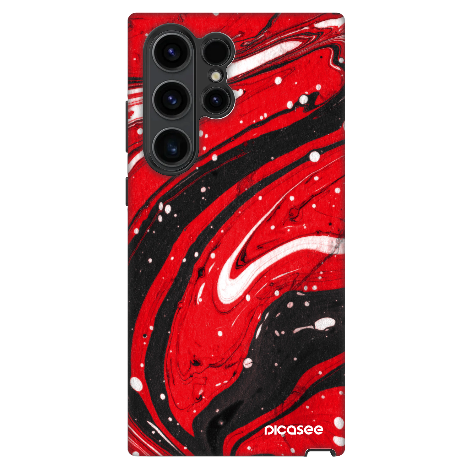 Picasee Fashion Case Samsung Galaxy S23 Ultra 5G - Red black