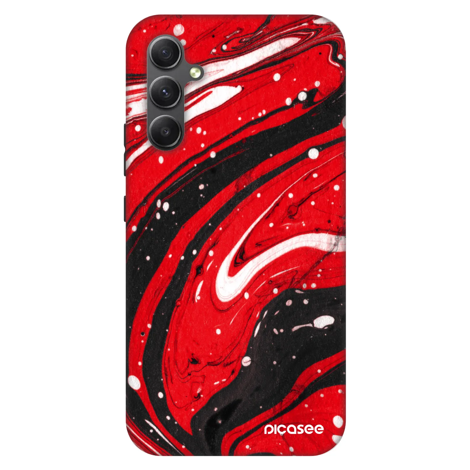 Picasee Fashion Case Samsung Galaxy A34 5G A346B - Red black