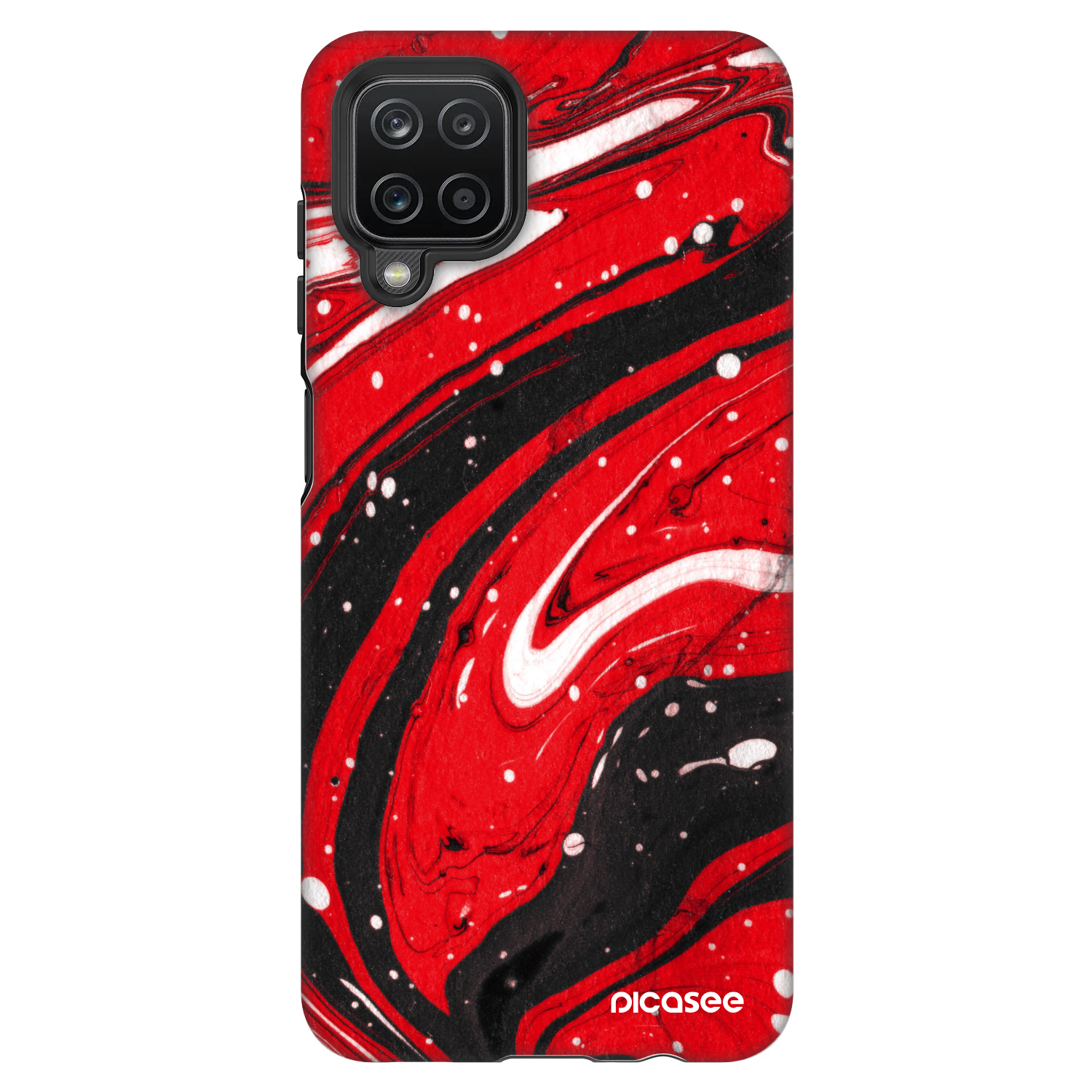 Picasee Fashion Case Samsung Galaxy A12 A125F - Red black