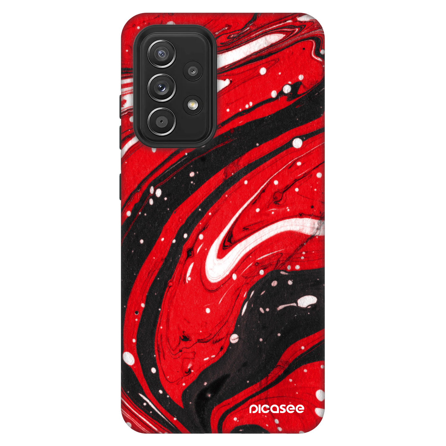 Picasee Fashion Case Samsung Galaxy A52 5G A525F - Red black