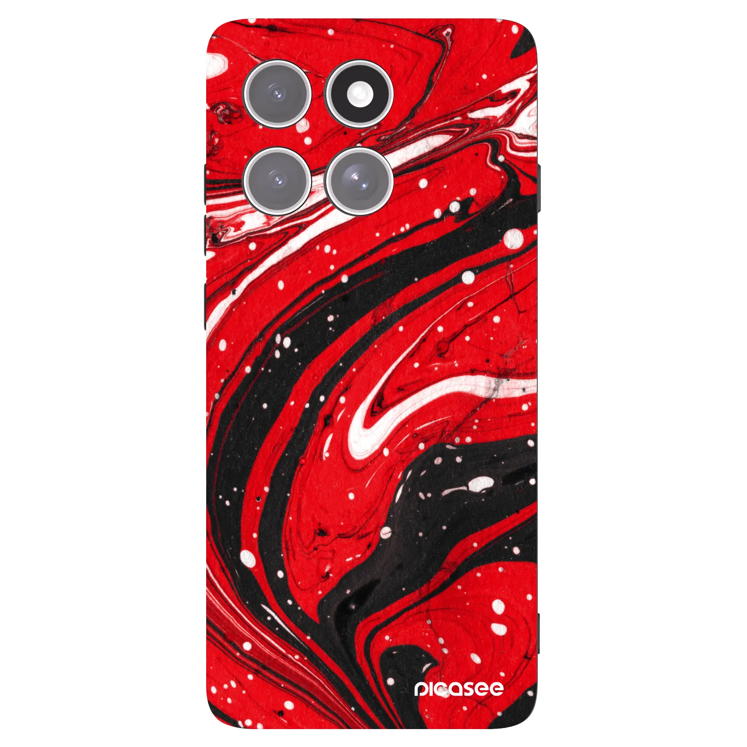 Picasee fekete szilikon tok az alábbi mobiltelefonokra Motorola Edge 60 Pro - Red black
