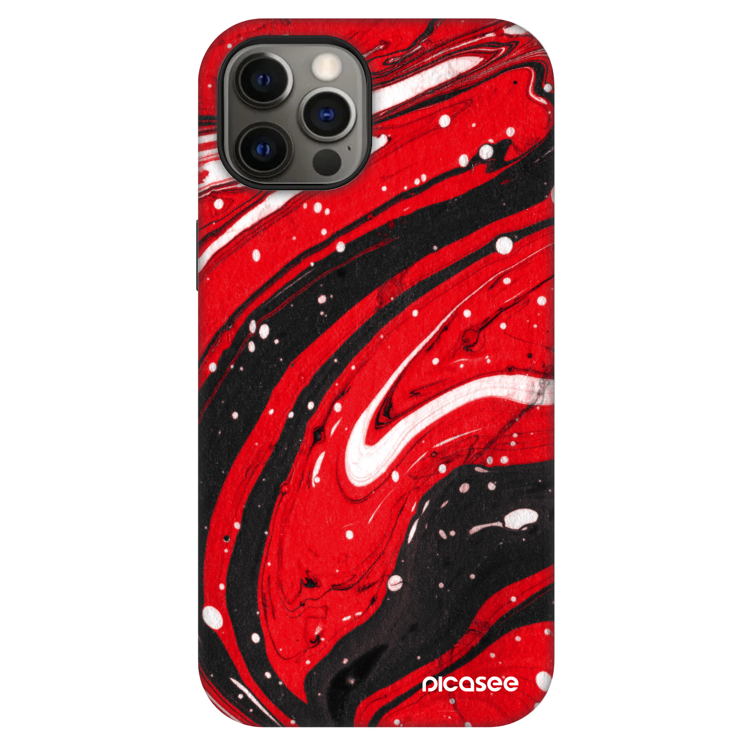 Picasee Fashion Case MagSafe Apple iPhone 12 Pro - Red black